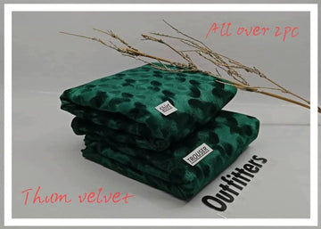 2pc Elegant Velvet pluchi Winter Collection  D-7501
