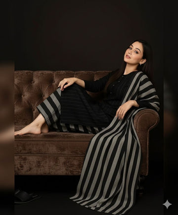 3pc Multani Susi Khaadi Black